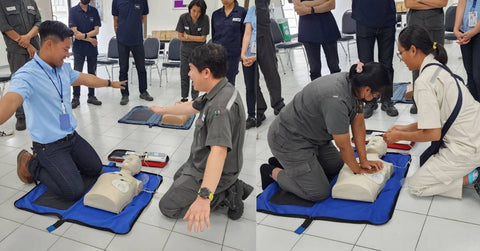 First Aid CPR AED training with Grohe Siam Limited