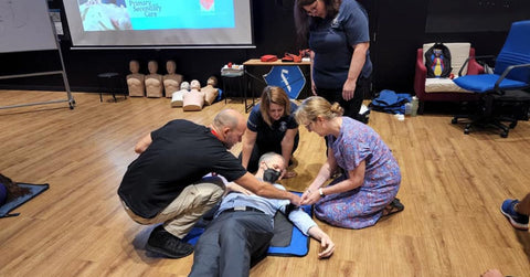 First Aid CPR AED training with Harrow International School