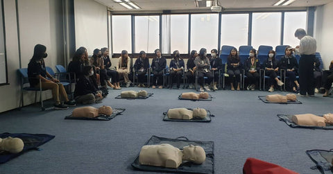 First aid CPR AED trainig with Panasonic
