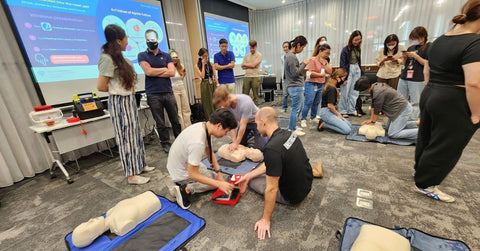 First aid CPR AED training with Agoda