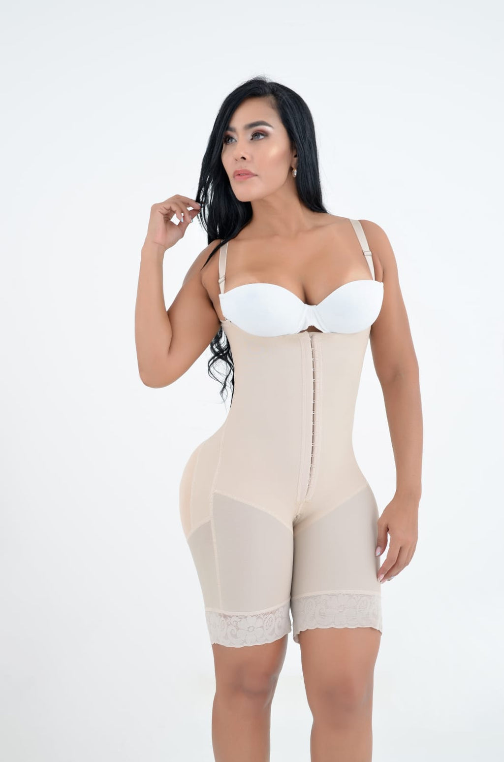 Women Tummy Control Shapewear Bodysuit Seamless Mid Thigh Body