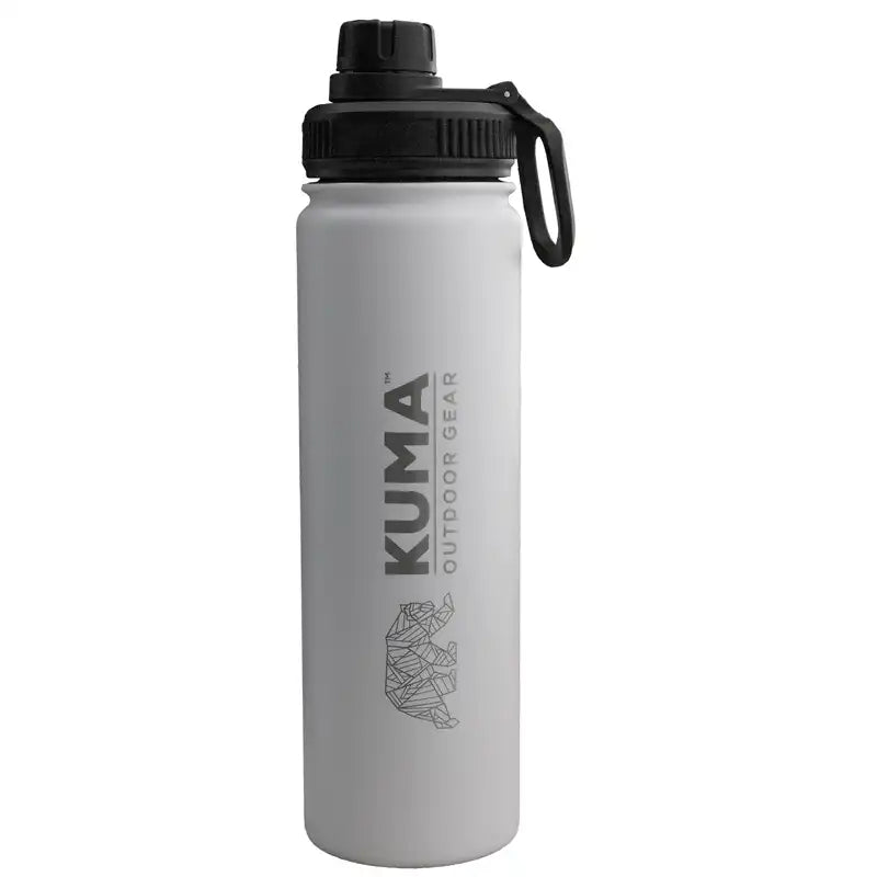 Kuma 22oz Bomber Bottle Colour:White Signature diamond detail