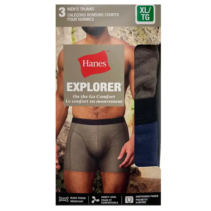 Hanes Men's Explorer Boxer Briefs 3-pack