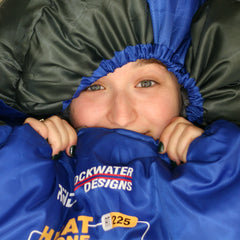 Warm and cozy in a sleeping bag