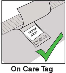 Stick On Label Instructions On Garment Care Tag