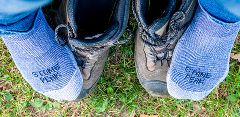 Merino Hiking socks in action