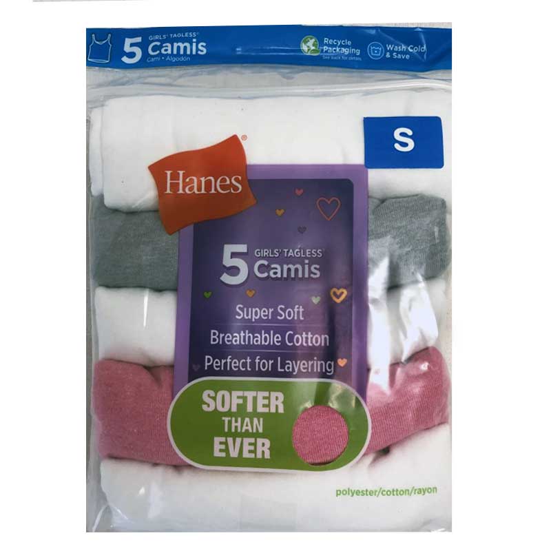 Hanes Classic Toddler Girls` Cotton Briefs 5-Pack,TP35AS,4