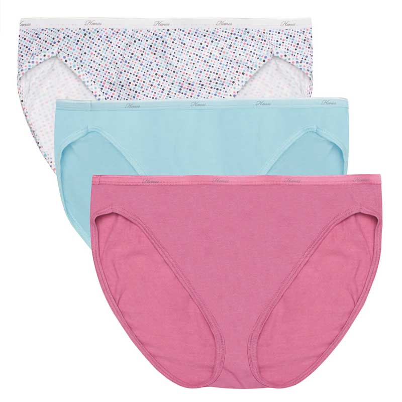 Hanes Womens Hi-Cut Panties Pack, Cotton High-Cut Brief Underwear (Retired  Options), Taupe (2)/White/Pink/Stripe/Dot Print, 6 : : Clothing,  Shoes & Accessories