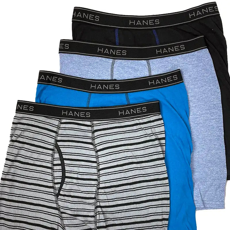 Hanes Men`s TAGLESS Boxer Briefs with ComfortSoft Waistband 4-Pack, 3XL 