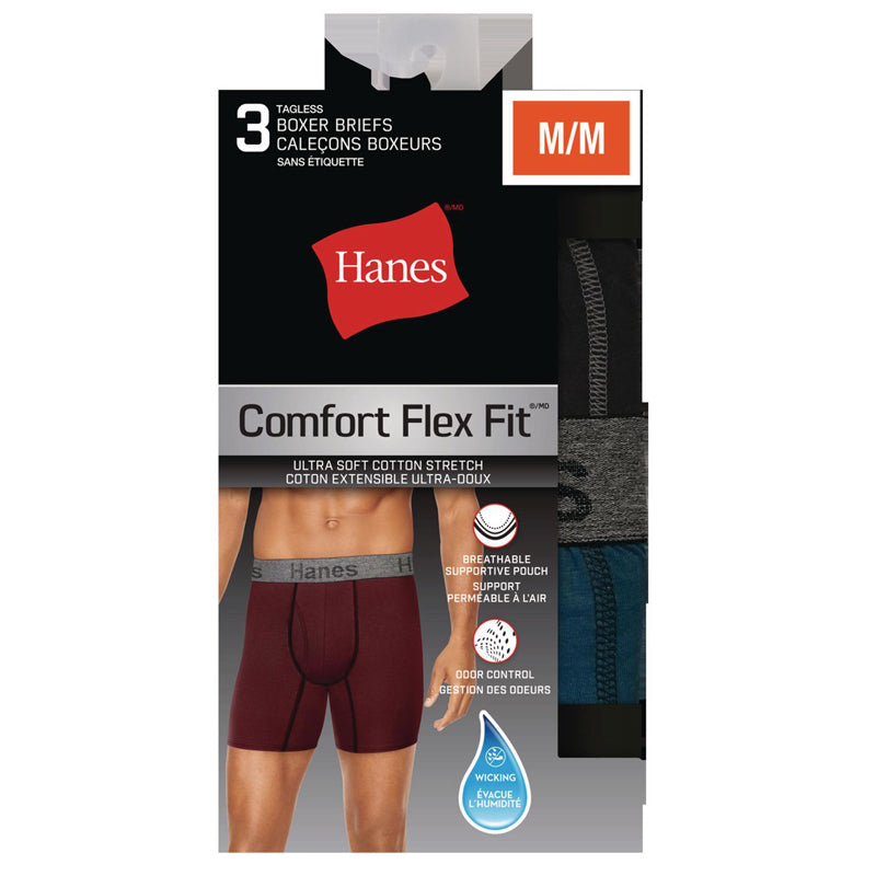 Hanes Men's Mesh Flex-Fit Boxer Briefs 3-pack