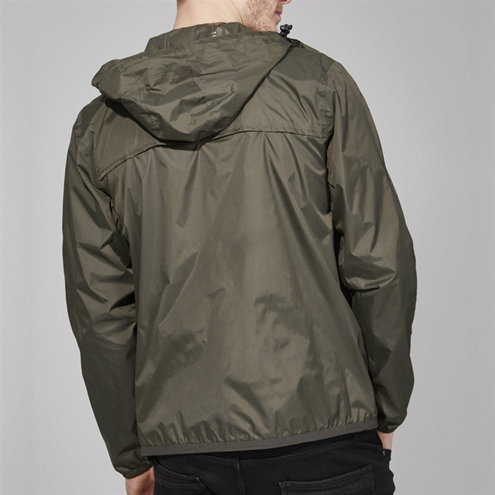 o8 men's max zip front packable rain jacket