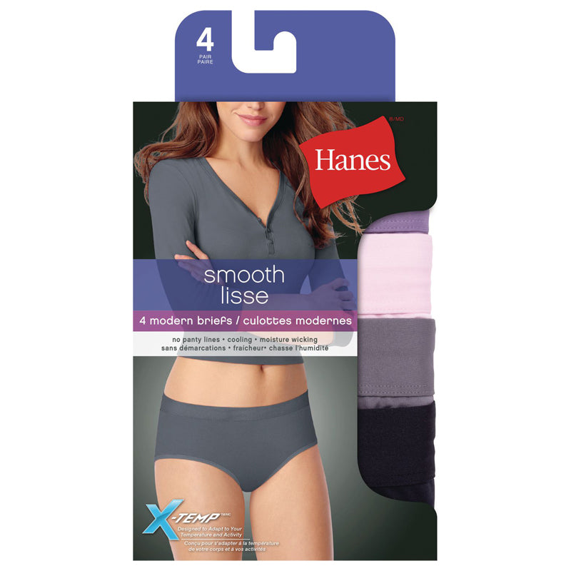 Hanes Ladies Cotton Stretch Brief 4pk Underwear – Camp