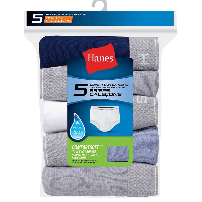 Hanes Big Boys' Ultimate ComfortSoft Printed Briefs, Assorted, M :  : Clothing, Shoes & Accessories