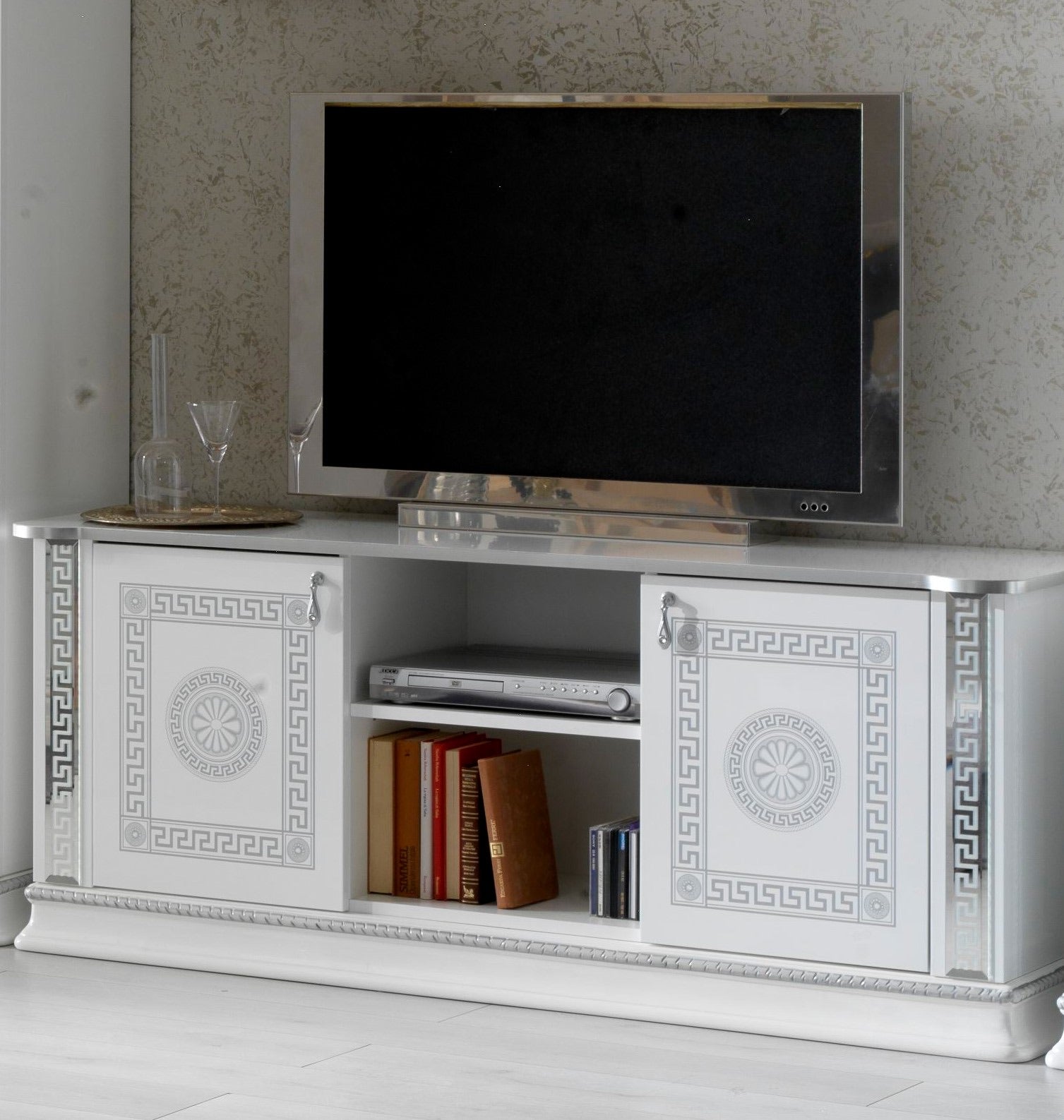 Silver shop tv cabinet