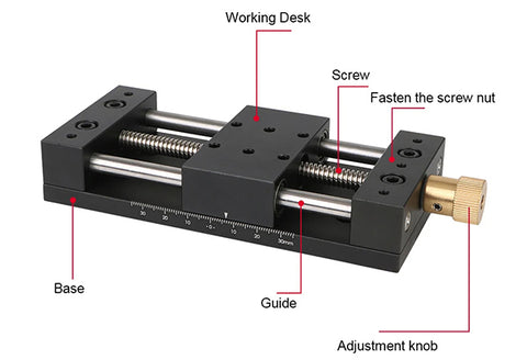 X-Axis Platform Sliding Table 40x70mm Fine‑Tuning Linear Stage Precision Sliding Table Manual Translation Displacement Station