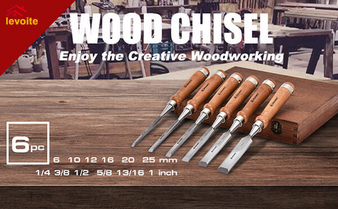 10 Pc Premium Chisel Set for Woodworking With Honing Guide 