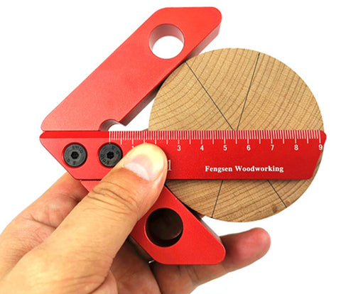Levoite™  Center Measuring Tool, Line Gauge Center Finder, 45/90 Degree Right Angle Line Gauge Carpenter Ruler,Aluminum Alloy Woodworking Center Scribe Square Center Scribe