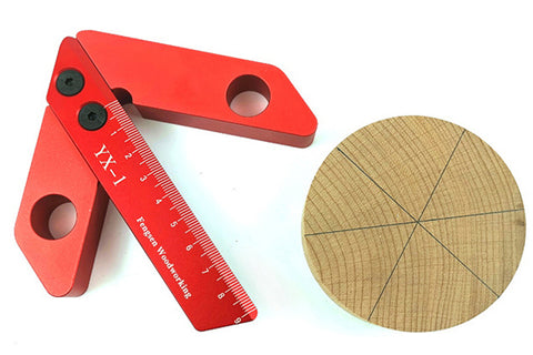 Levoite™  Center Measuring Tool, Line Gauge Center Finder, 45/90 Degree Right Angle Line Gauge Carpenter Ruler,Aluminum Alloy Woodworking Center Scribe Square Center Scribe