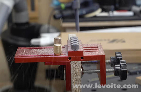 Levoite Dowelling Jig For Furniture Fast Connecting Cam Fitting 3 In 1 Woodworking Drill Guide Kit Locator