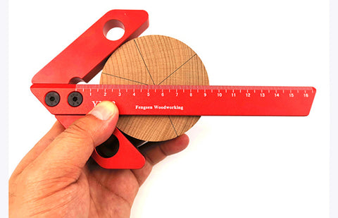 Levoite™  Center Measuring Tool, Line Gauge Center Finder, 45/90 Degree Right Angle Line Gauge Carpenter Ruler,Aluminum Alloy Woodworking Center Scribe Square Center Scribe