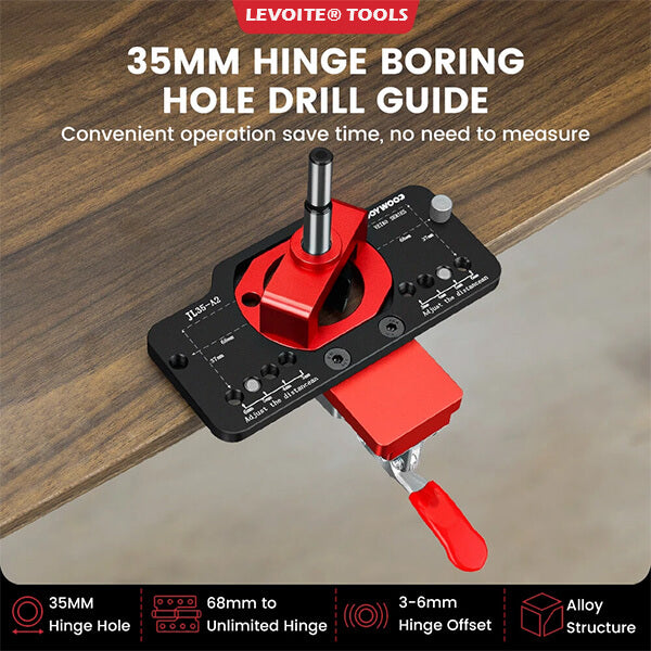 Levoite™ Concealed Hinge Jig 35MM Cabinet Hinge Jig