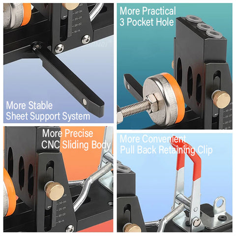 Levoite Pocket Hole Jig Kit System with Drill Bit