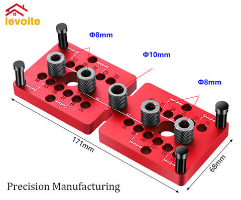 Levoite Precision Doweling Jig Kit Dowel Cam Lock Jig