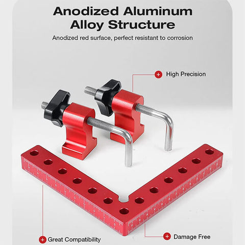 Levoite Precision Clamping Squares 90 Degree Corner Clamp, Positioning/Assembly Squares