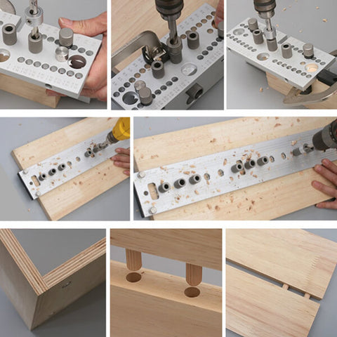 Levoite Doweling Jig Kit Furniture Cam Lock Jig for Woodworking