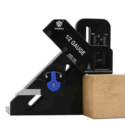 Woodworking Easy 1/2 Gauge 1/2 Finder Marking Measuring Tool Aluminum Alloy Precision Automatically Center Find 1/2