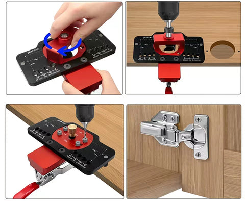 Levoite Concealed Hinge Jig Template 35MM Hinge Boring Jig Cabinet Hinge Jig Euro Hinge Jig