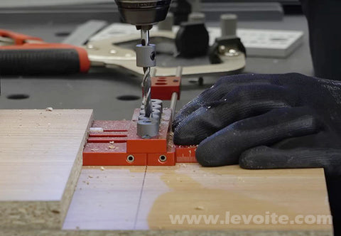 Levoite Precision Dowel Jig Kit Dowel Cam Jig Minifix Jig Kit, 3 In 1 Woodworking Drill Guide Kit Locator