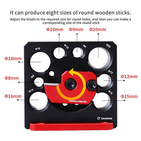 Dowel Maker Jig Metric 8-18mm with Carbide Blade Electric Drill Milling  Dowel Round Rod Auxiliary Tool Woodworking Tool