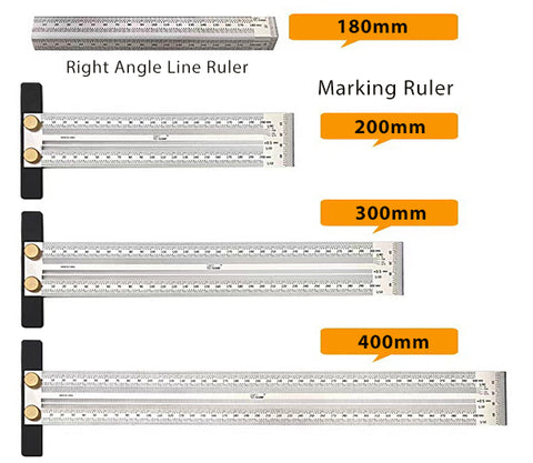 Levoite Precision Marking T Rule Scribing Line Ruler with Holes T-Square for Woodworking