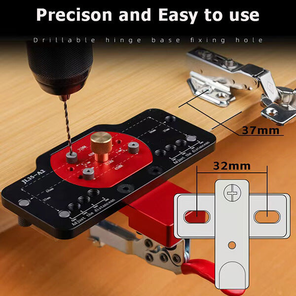 Precision Concealed Hinge Jig Template 35MM Cabinet Hinge Boring Jig Blum Hinge Hole Drill Guide Jig