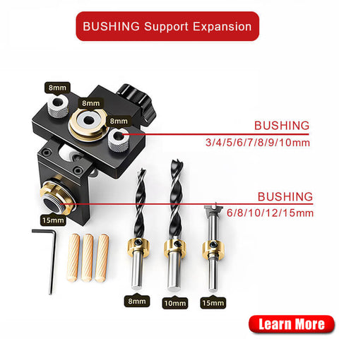 Levoite™  Cam Lock Jig Cam and Dowel Jig Self Centering Doweling Jig