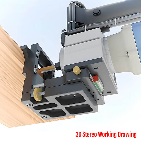 Levoite™ Router Mortising Jig Loose Tenon Joinery System Adjustable Trim Router Holder Bracket