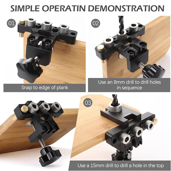 Levoite Furniture Cam Lock Jig Cam Conector Jig Cam and Dowel Jig