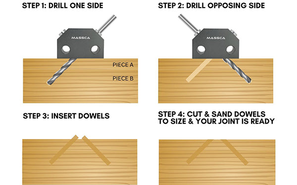 Levoite Dowel Jig X For Angled Dowel Joints Angled dowel Jig for Mitered Joints 45 Degree Dowel Jig