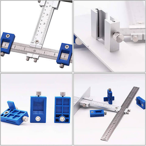 Levoite™ Cabinet Hardware Jig for Installation of Handles and Knobs on Doors and Drawer