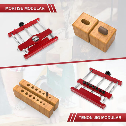 Levoite™ 2 In 1 Mortise Tenon Jig Self Center Dowel Jig For Loose Tenon Joinery