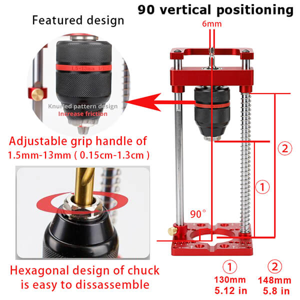 Levoite Precision Drill Guide Portable Drill Guide Concealed Cabinet Hinge Drill Guide