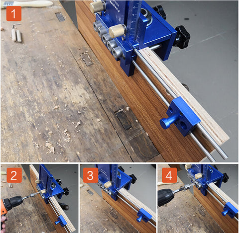 Levoite Classic Doweling Jig Precision Dowel Cam Jig Minifix Jig Kit 3 In 1 Woodworking Drill Guide Kit Locator