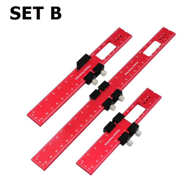 Levoite™ Precision Woodworking Pocket Ruler Set