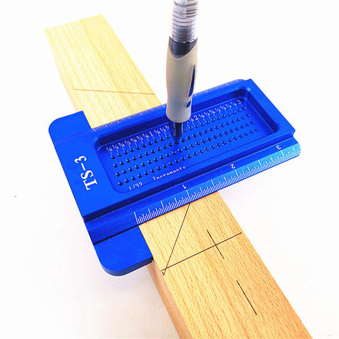 Levoite Pocket T Square for Precise Layout Work & Joinery Woodworking T-Square Ruler with Scribing Guides