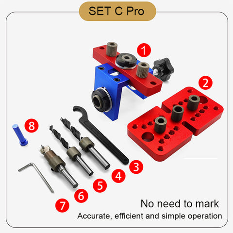 Levoite Precision Doweling Jig Kit furniture cam lock jig for Furniture Connecting