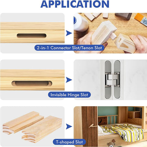 Levoite Router Mortising Jig Plunge Router Slotting Bracket Invisible Fasteners Punch Locator