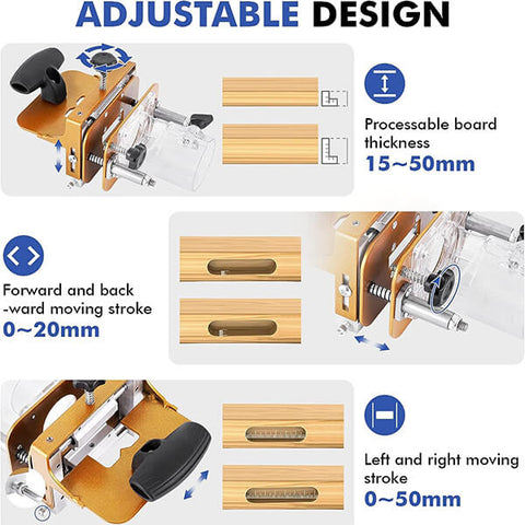 Levoite Router Mortising Jig Plunge Router Slotting Bracket Invisible Fasteners Punch Locator