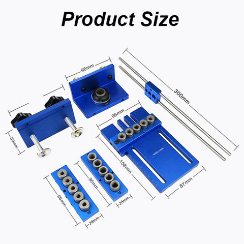 Levoite Universal High Precision Jig Dowel Cam Jig Minifix Jig Kit 3 In 1 Woodworking Drill Guide Kit Locator