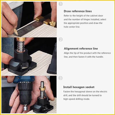 how to use cabinet hinge template jig for concealed hinge installation